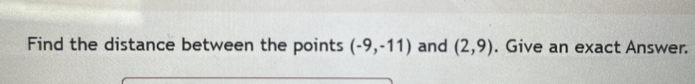 Solved Find the distance between the points (-2,1) ﻿andFind | Chegg.com