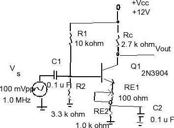 AC parameter Vb, r , Av, Vc VB, VE, IE, VC | Chegg.com