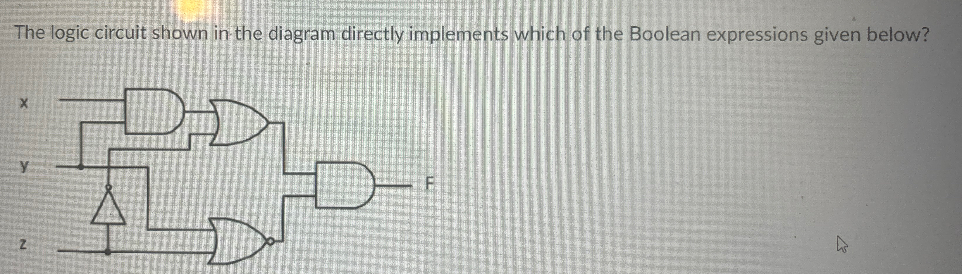 Solved The logic circuit shown in the diagram directly | Chegg.com