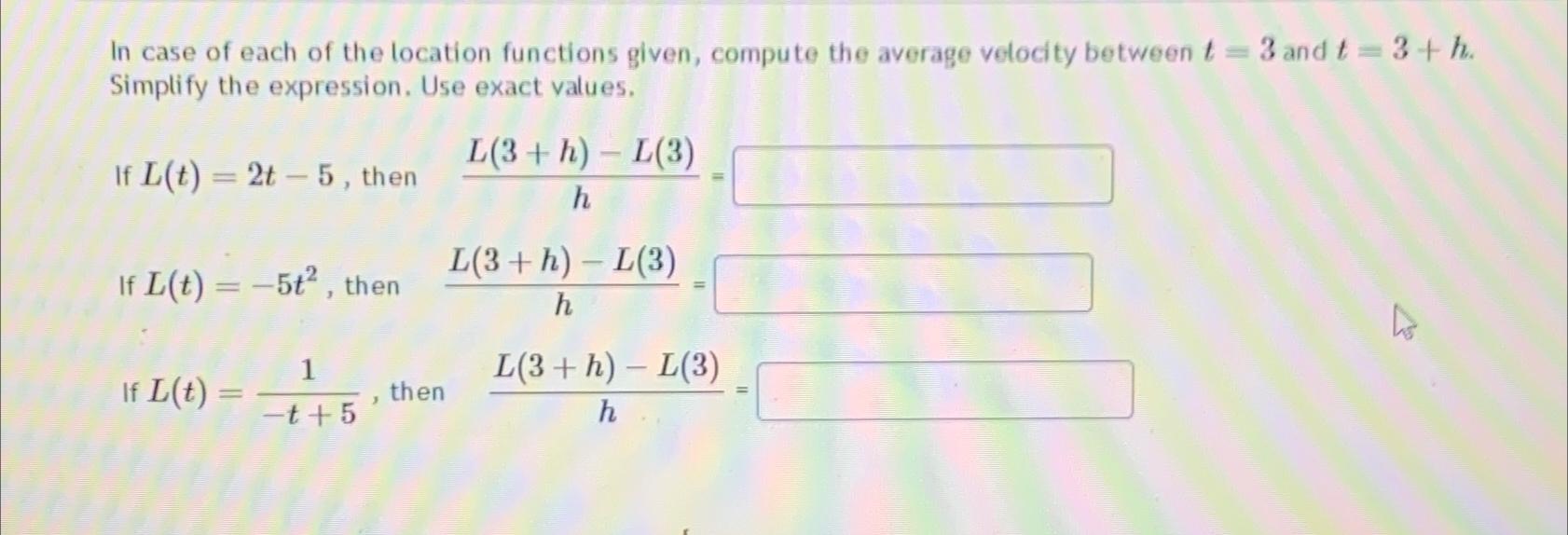 Solved In case of each of the location functions given, | Chegg.com