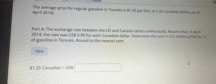 solved-the-average-price-for-regular-gasoline-in-toronto