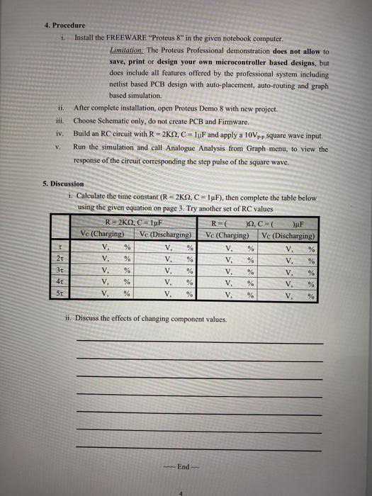 Solved 1. Objectives Study the transient response of a | Chegg.com