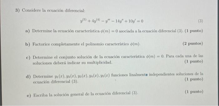 Solved Consider the differential equation (3):a) Determine | Chegg.com