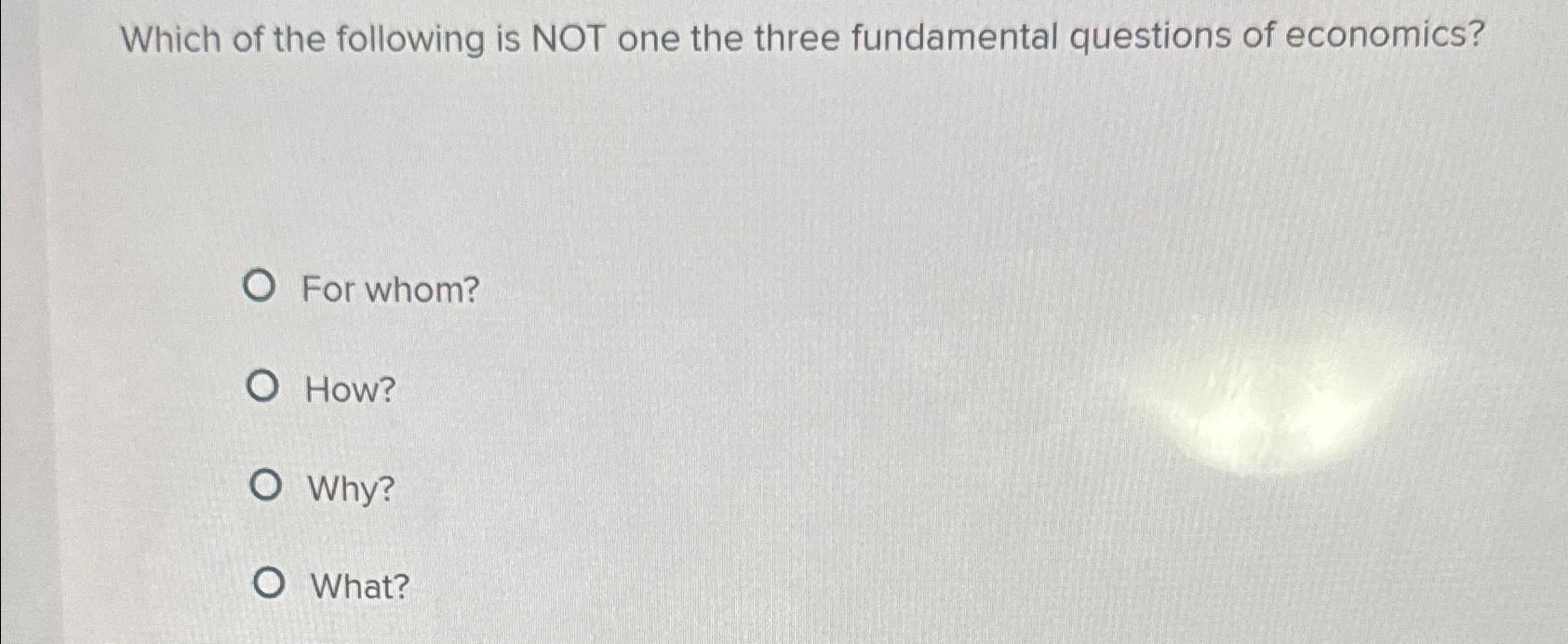 Solved Which of the following is NOT one the three | Chegg.com