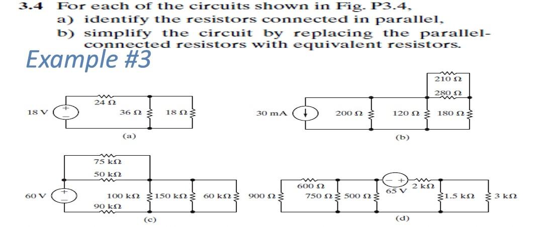 Solved 3.4 For each of the circuits shown in Fig. P3.4, a) | Chegg.com
