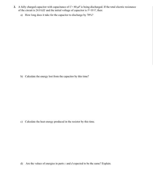 Solved How do I find the solutions to:2a, 2b, 2c, and 2d | Chegg.com