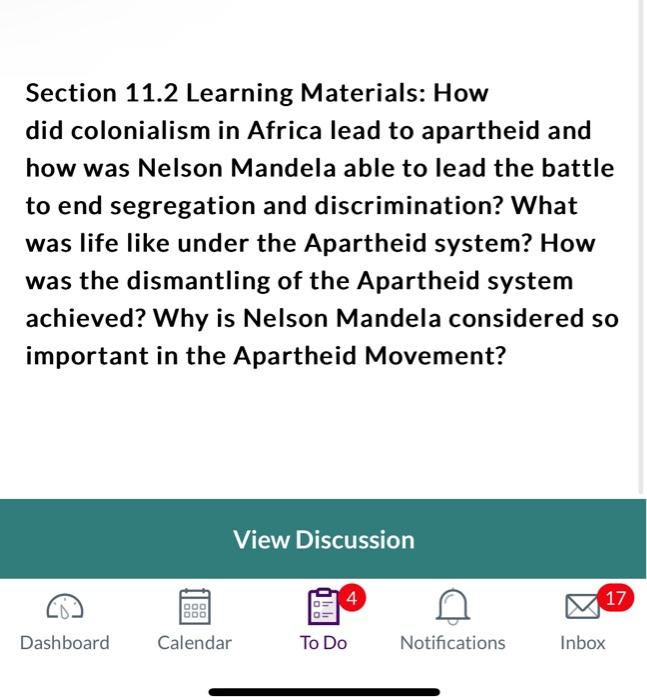 Section 11.2 Learning Materials: How Did Colonialism | Chegg.com