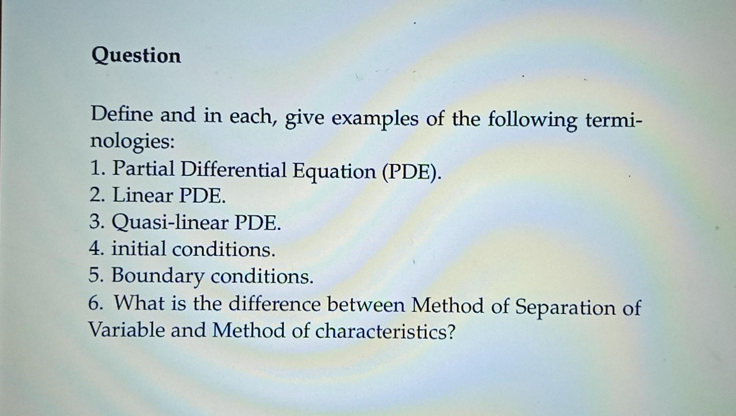 Solved Define And In Each, Give Examples Of The Following | Chegg.com