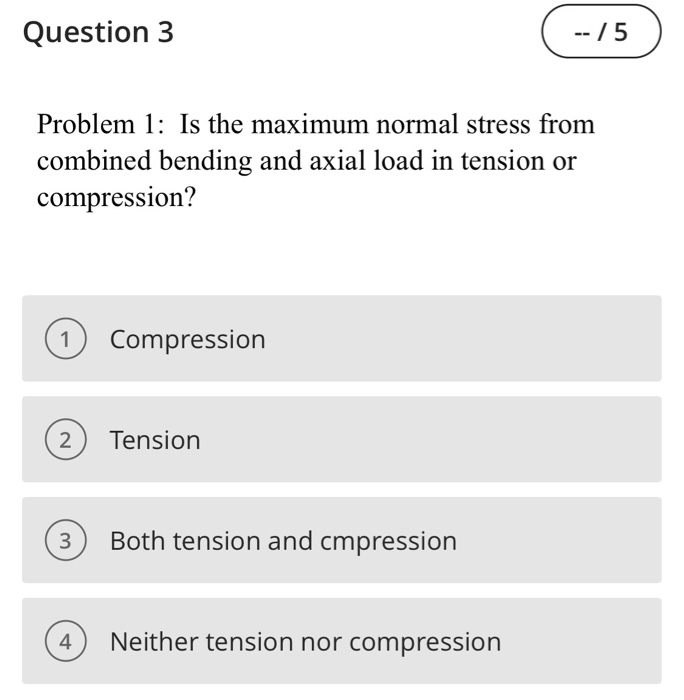 Solved 1. Find the maximum normal stress (combined bending | Chegg.com