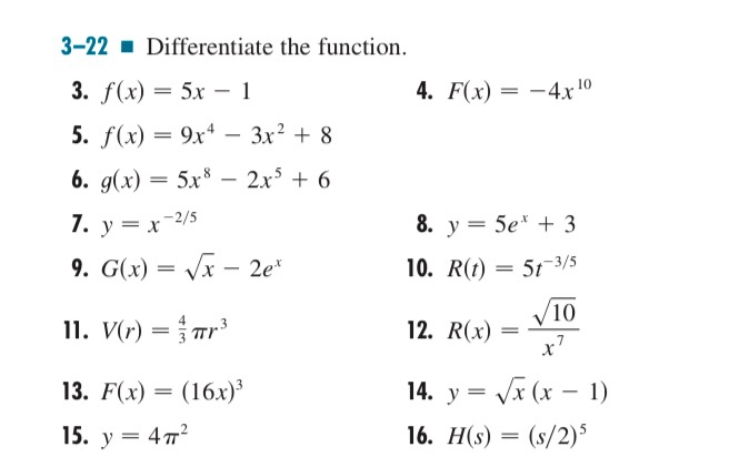 Differentiate The Function 3 22 4 F X 4x 10 3 Chegg Com