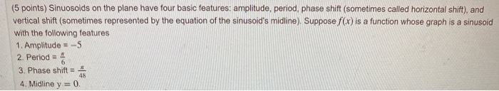 Solved Consider the following trig function k(t) = 1 sin(12x | Chegg.com
