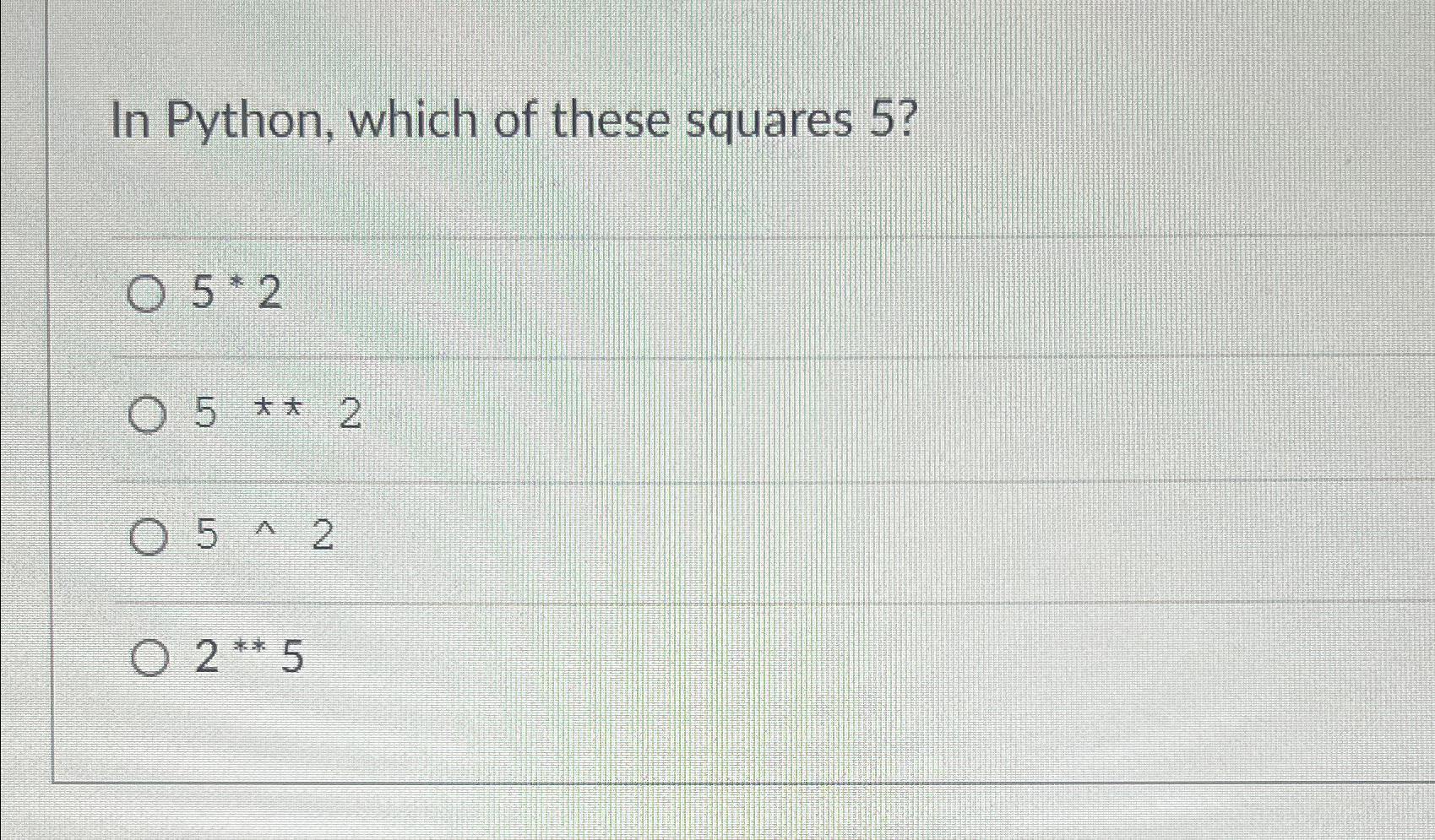 Solved In Python, which of these squares | Chegg.com