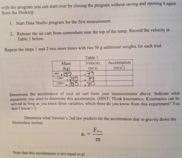 work and energy experiment physics