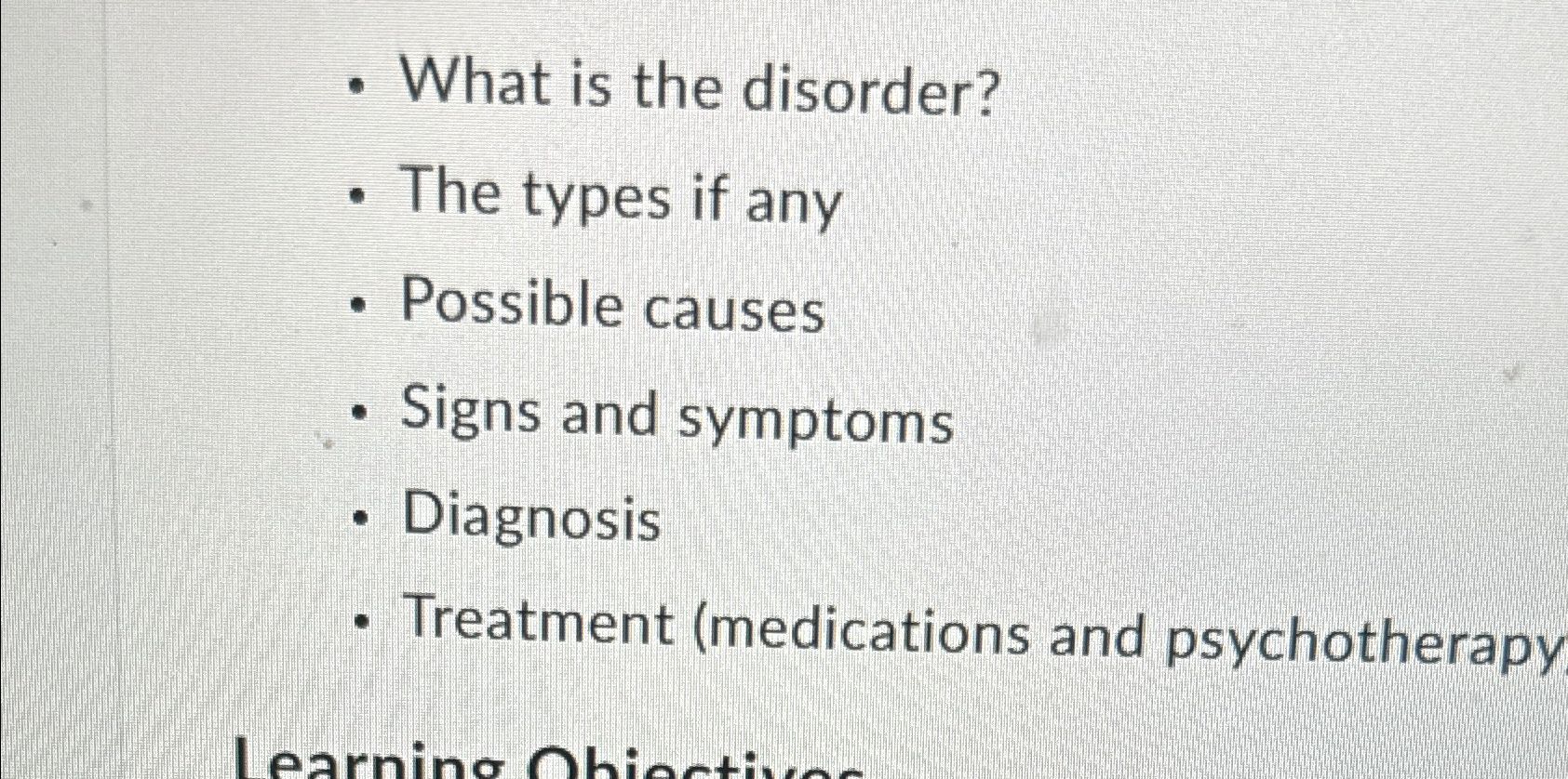 Solved What is the disorder? Autism Spectrum DisorderThe