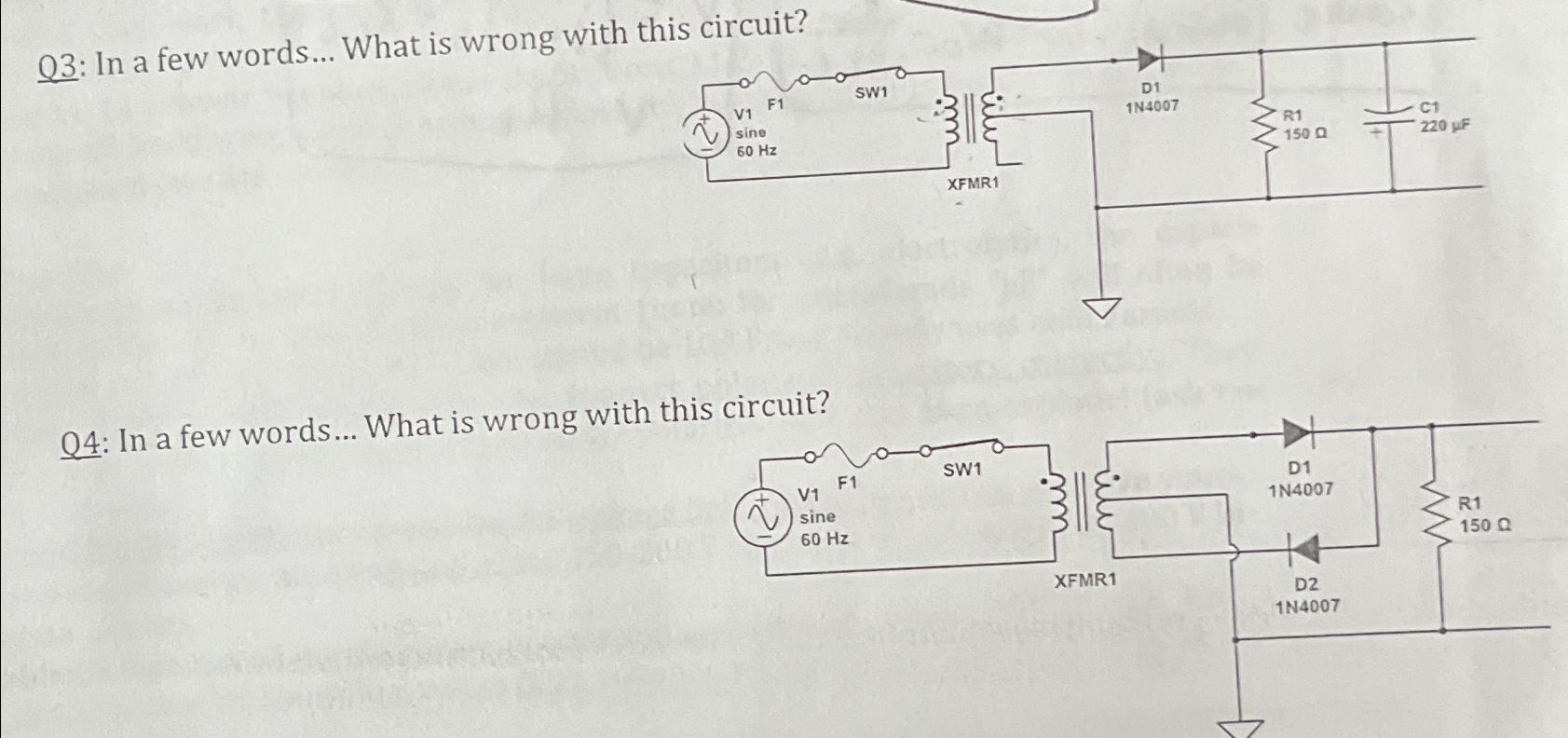 Q3: In a few words... What is wrong with thIs | Chegg.com