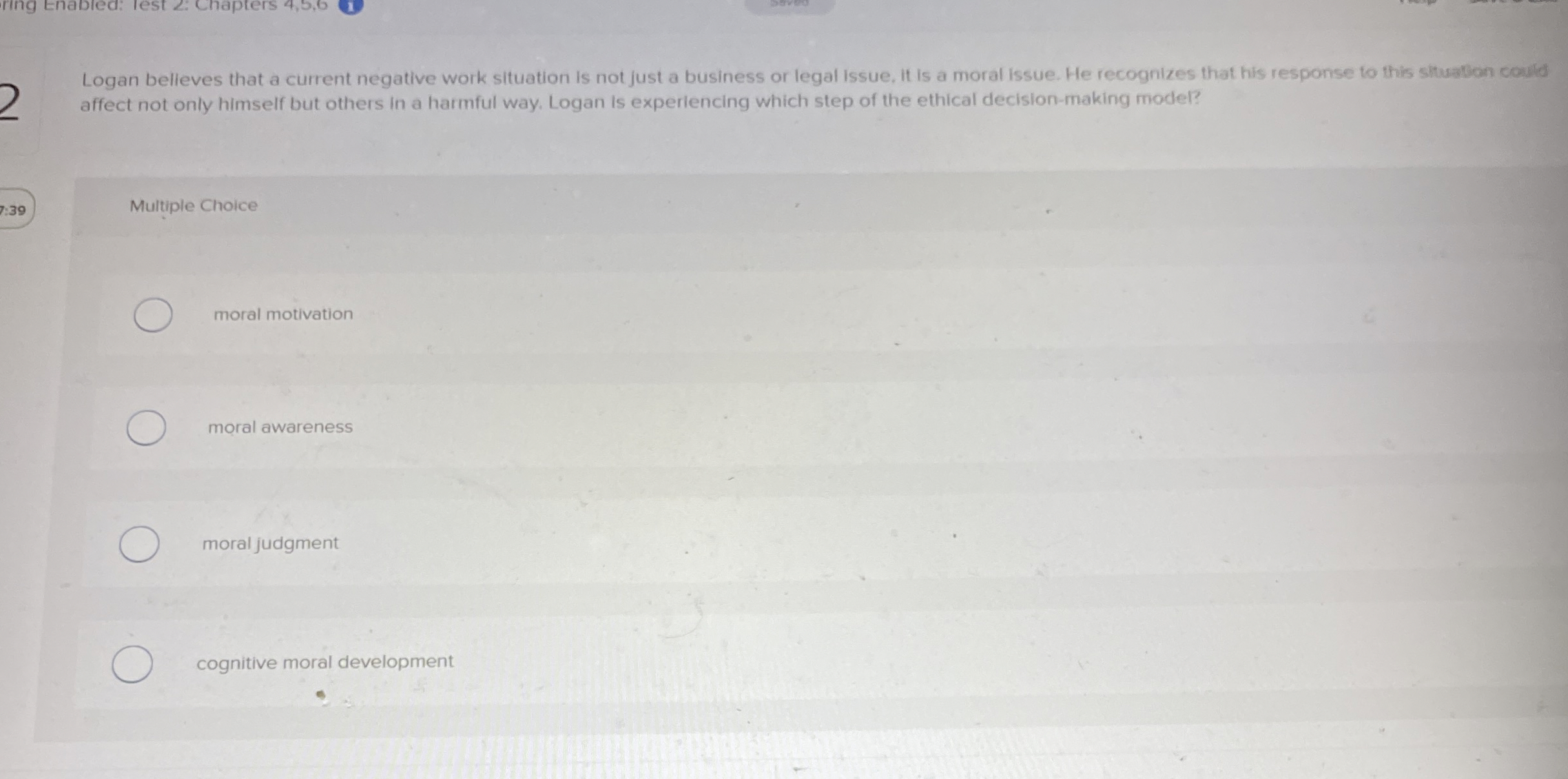 Solved Logan belleves that a current negative work situation