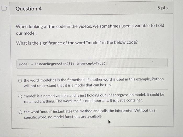 Solved When looking at the code in the videos, we sometimes | Chegg.com