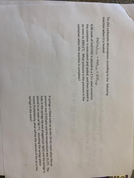 Solved Tin (IV) carbonate according to the