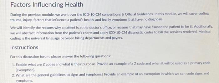 Solved During the previous module, we went over the | Chegg.com