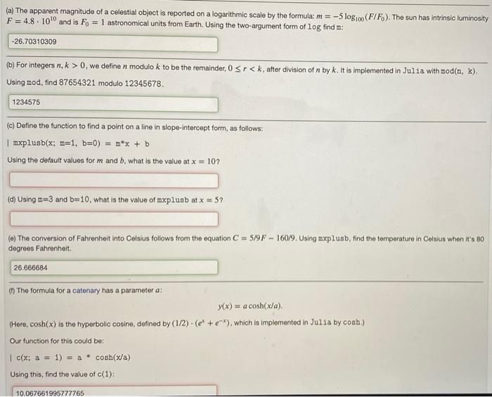 Solved (a) The apparent magnitude of a celestial object is | Chegg.com