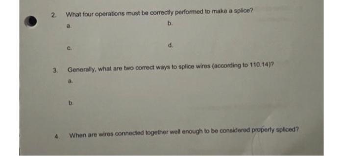 Solved 2. What four operations must be correctly performed | Chegg.com