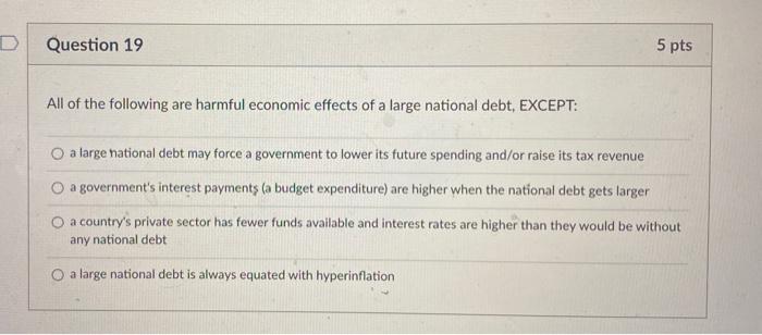 Solved Question 19 5 pts All of the following are harmful | Chegg.com