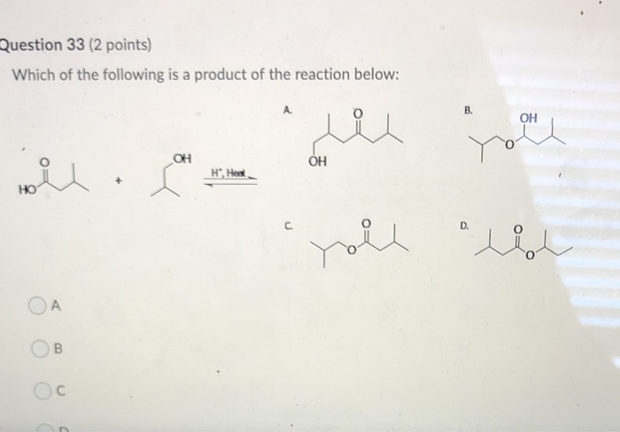 Solved Question 33 (2 point) Which of the following is a | Chegg.com