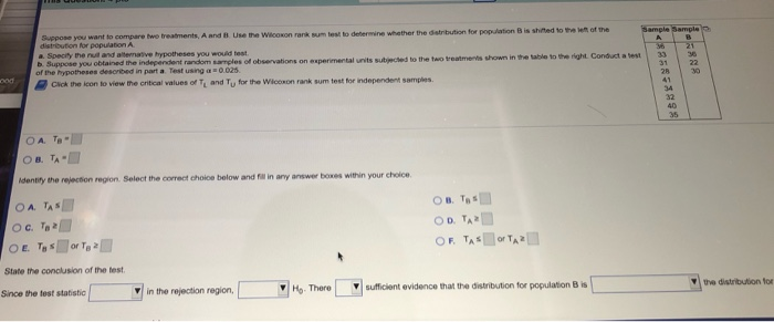 Solved 30 21 == ននន 22 Suppose you want to compare two | Chegg.com