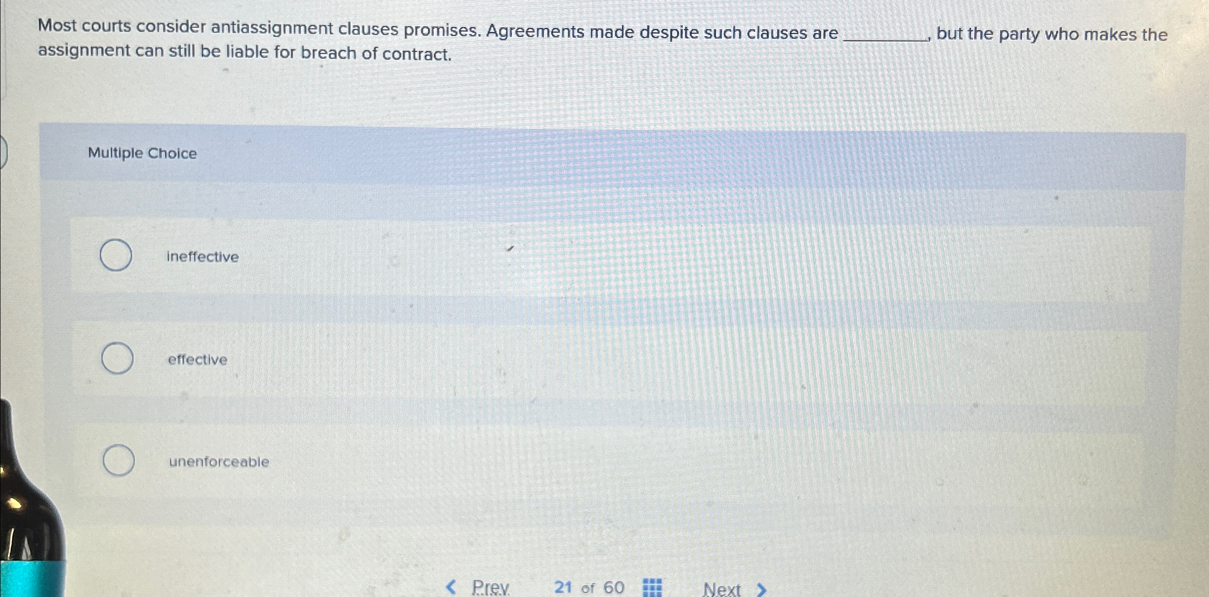 Solved Most courts consider antiassignment clauses promises. | Chegg.com