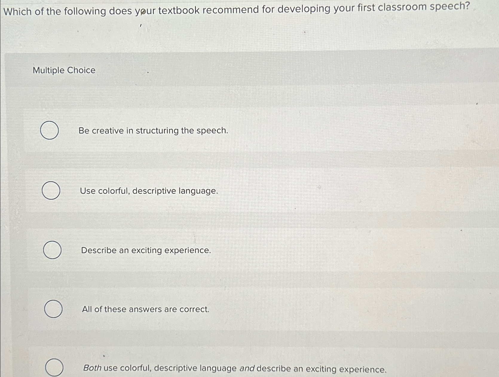 Solved Which of the following does your textbook recommend | Chegg.com