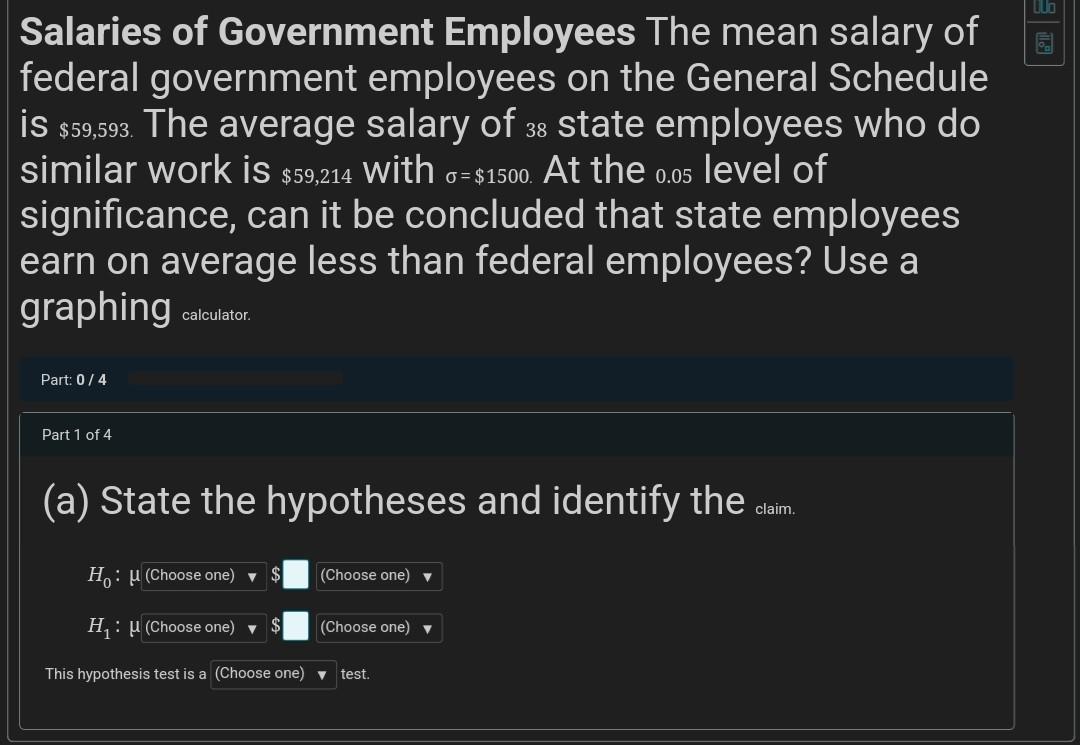 Solved Alb $ . Salaries Of Government Employees The Mean | Chegg.com