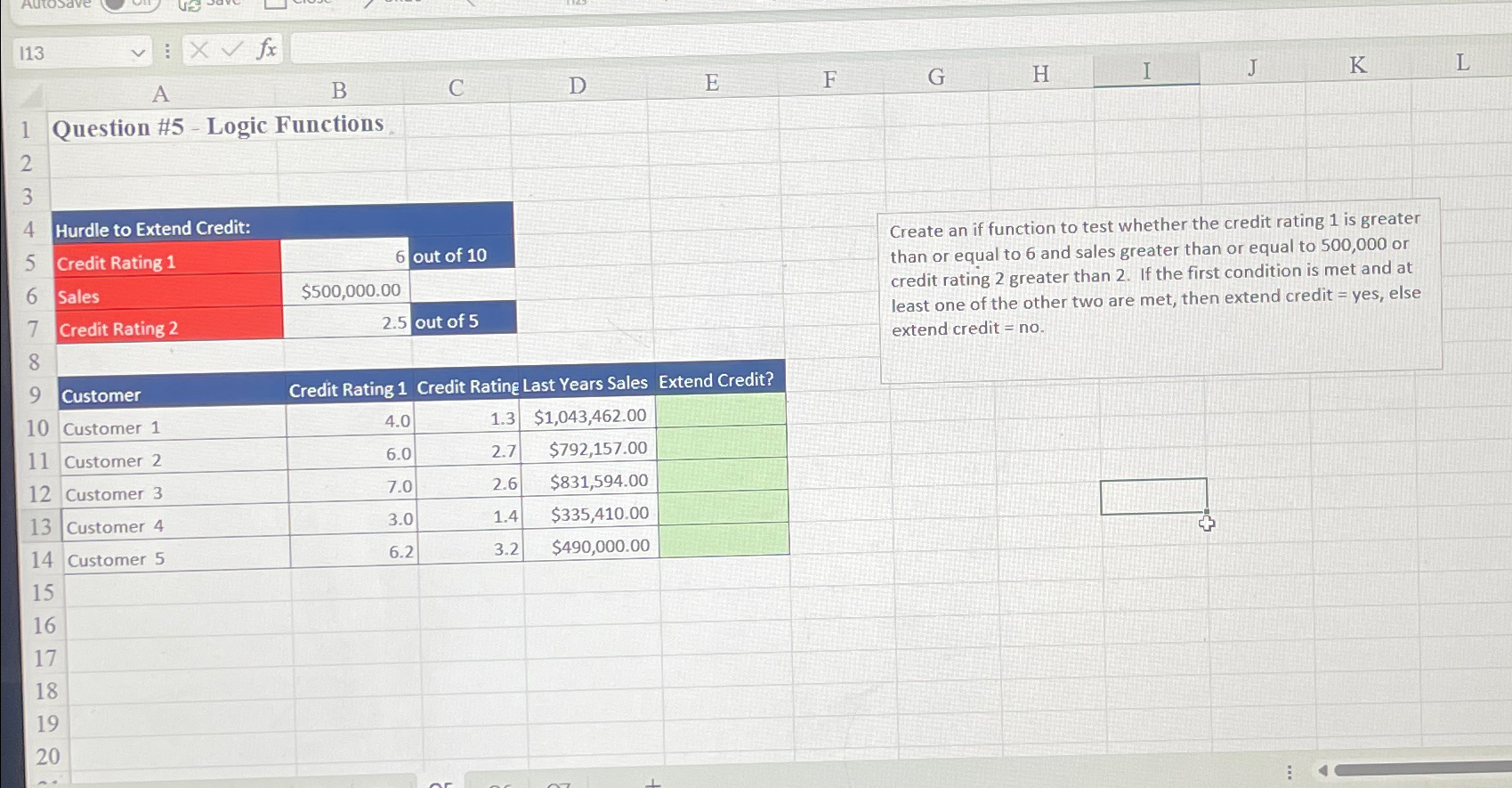 Solved Let me know how to complete this in excel! | Chegg.com