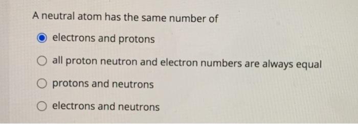 Are all atoms neutral