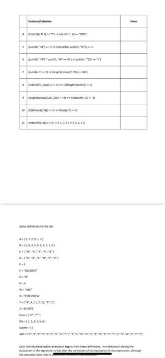 E Definitions For The Lab A 5 7 2 9 1 3 B Chegg Com