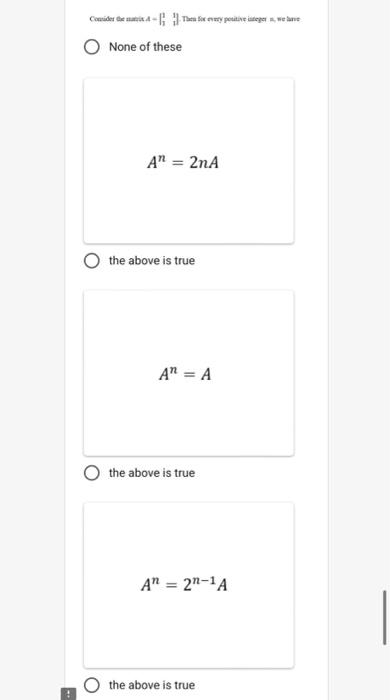 Solved None of these An=2nA the above is true An=A the above | Chegg.com