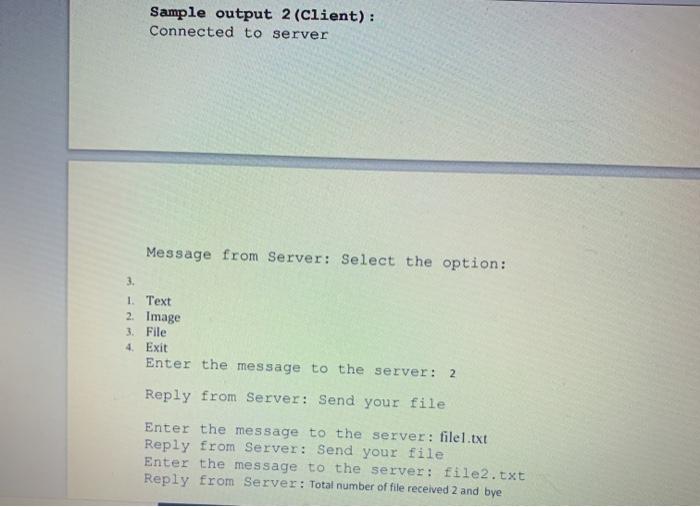 Solved QUESTION 1 1. • Develop a server program in java that | Chegg.com