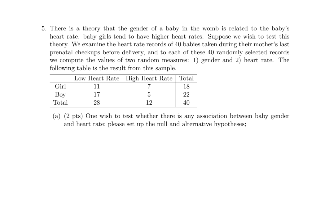 Baby heart outlet rate and gender