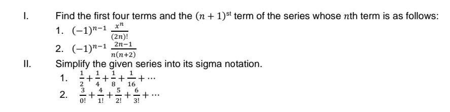 Solved Find the first four terms and the (n+1)st term of | Chegg.com
