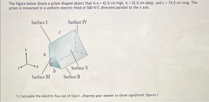 Solved The figure below shows a prism-shaped object that is | Chegg.com
