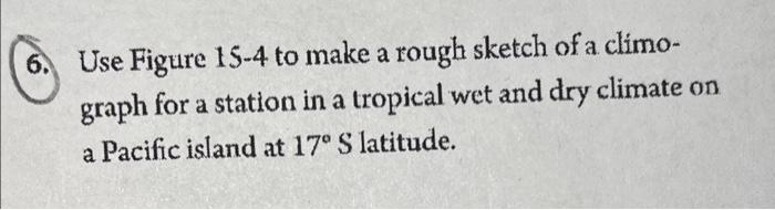 6. Use Figure 15-4 to make a rough sketch of a climo- | Chegg.com