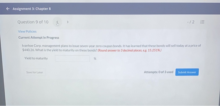 Solved + Assignment 3: Chapter 8 Question 1 of 10 0/2 | Chegg.com