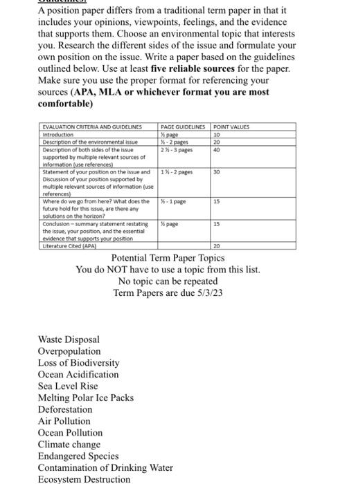 solved-a-position-paper-differs-from-a-traditional-term-chegg