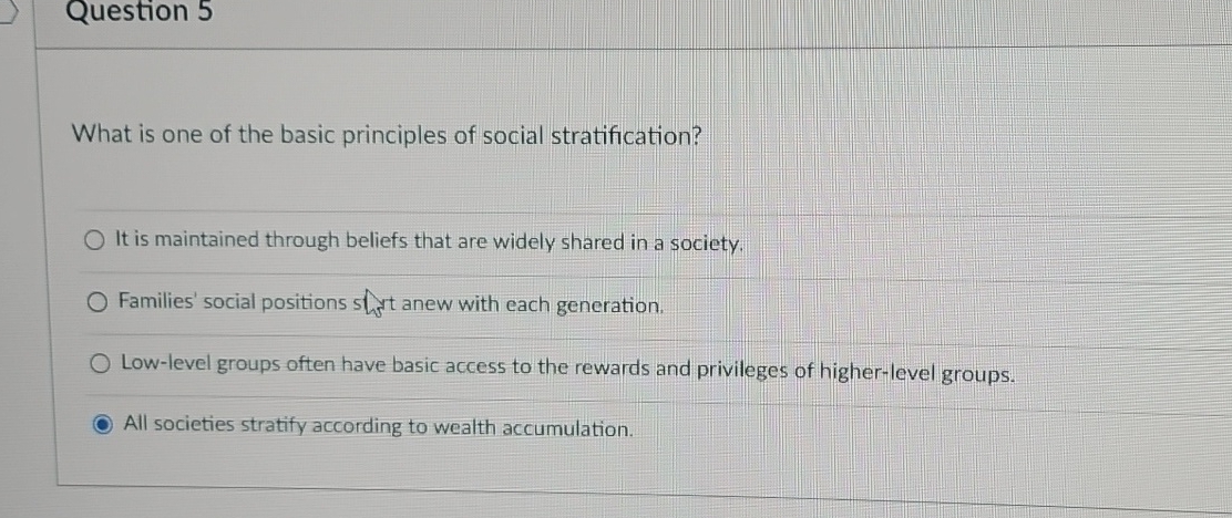 Solved Question 5What is one of the basic principles of | Chegg.com