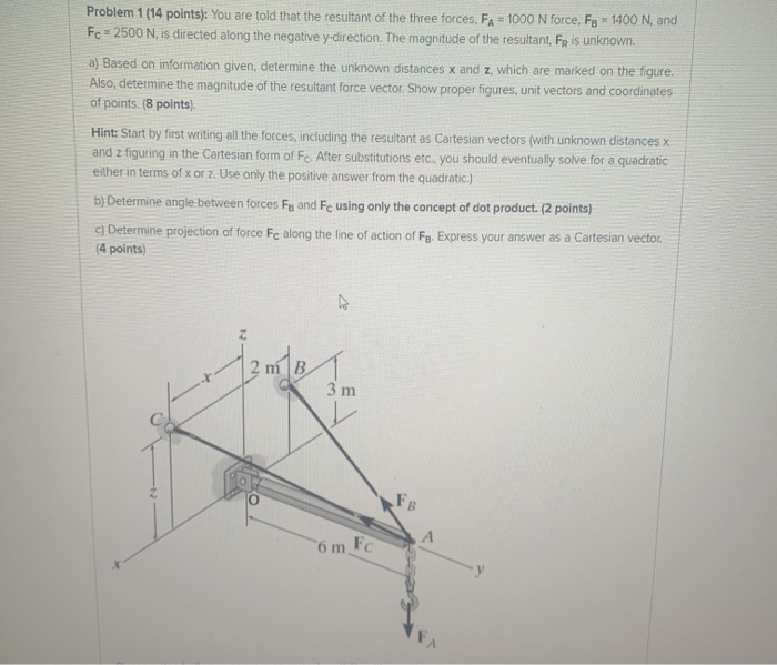 Solved Problem 1(14 points): You are told that the resultant | Chegg.com
