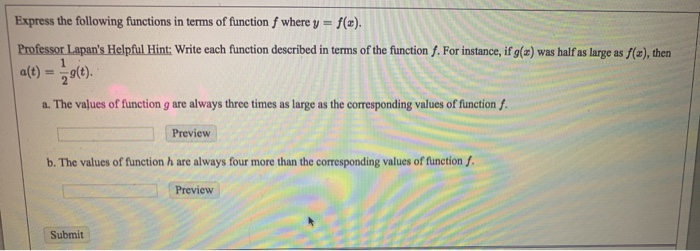 Solved Express the following functions in terms of function | Chegg.com