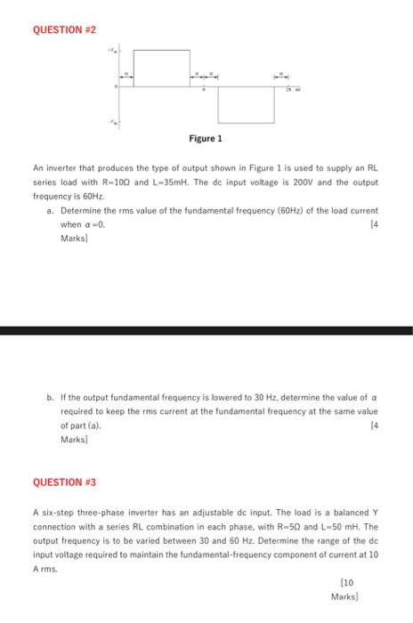 Solved QUESTION #2 Figure 1 An inverter that produces the | Chegg.com