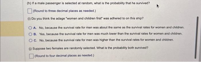 Solved Suppose the data to the right represent the survival | Chegg.com