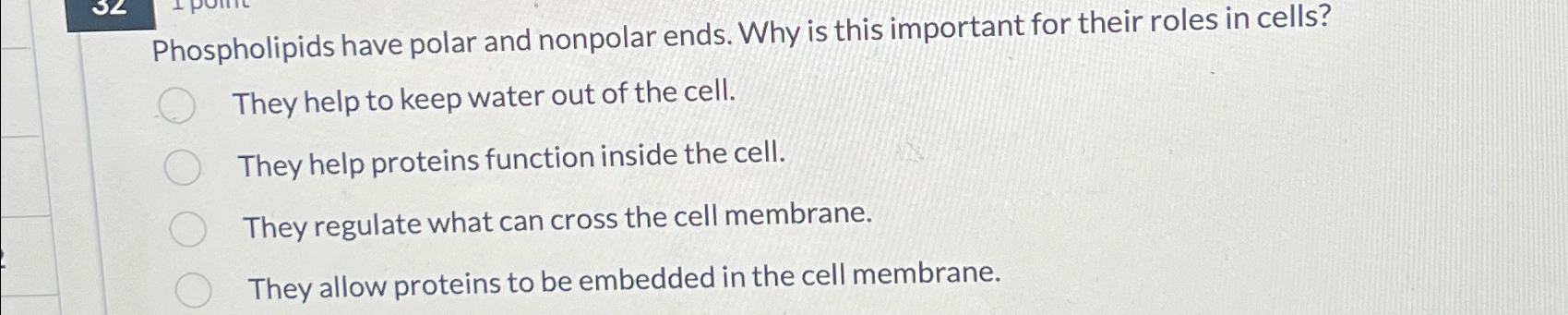 Solved Phospholipids have polar and nonpolar ends. Why is | Chegg.com