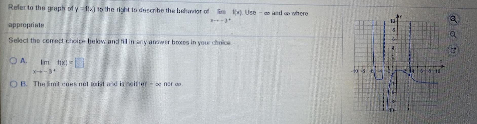Solved Refer to the graph of y=f(x) to the right to describe | Chegg.com