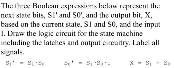 Solved The three Boolean expressions below represent the | Chegg.com